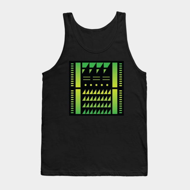 “Dimensional Angles (1)” - V.6 Green - (Geometric Art) (Dimensions) - Doc Labs Tank Top by Doc Labs